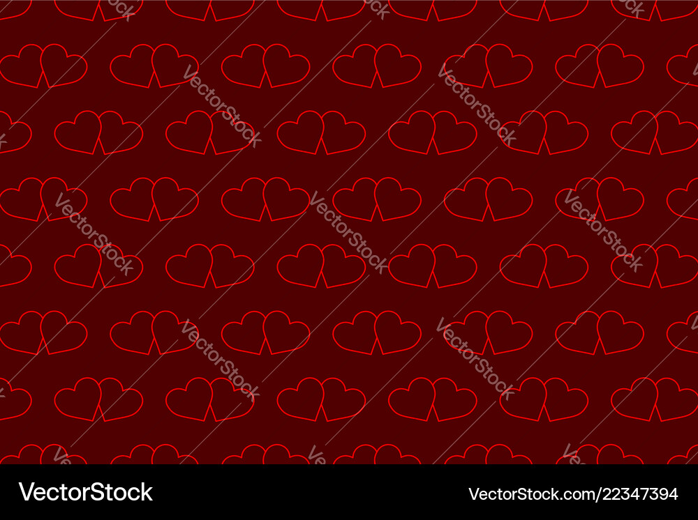 Two hearts red Royalty Free Vector Image - VectorStock