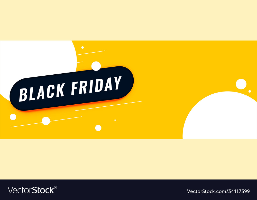 Black friday sale yellow banner with text space