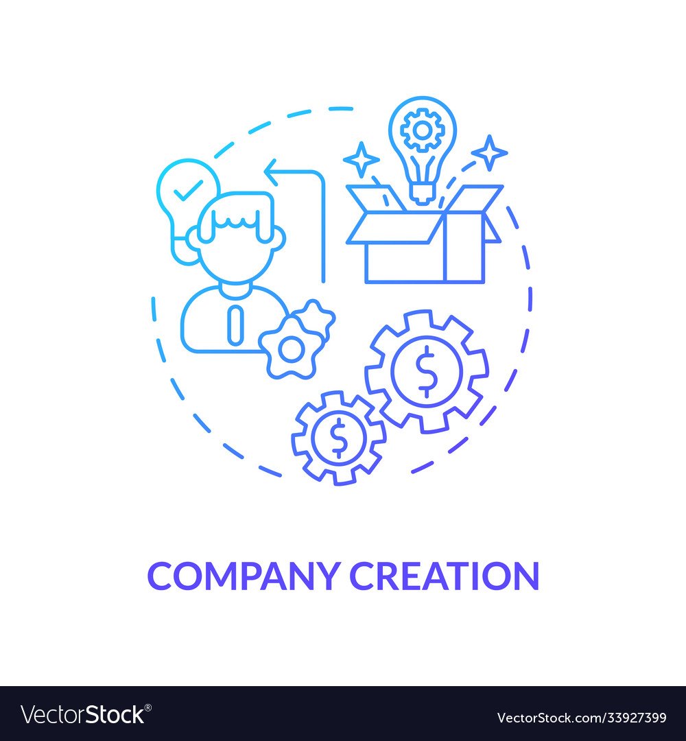 Company creation concept icon Royalty Free Vector Image