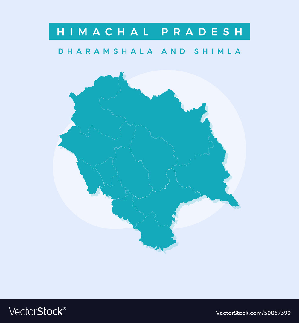 Himachal pradesh map Royalty Free Vector Image