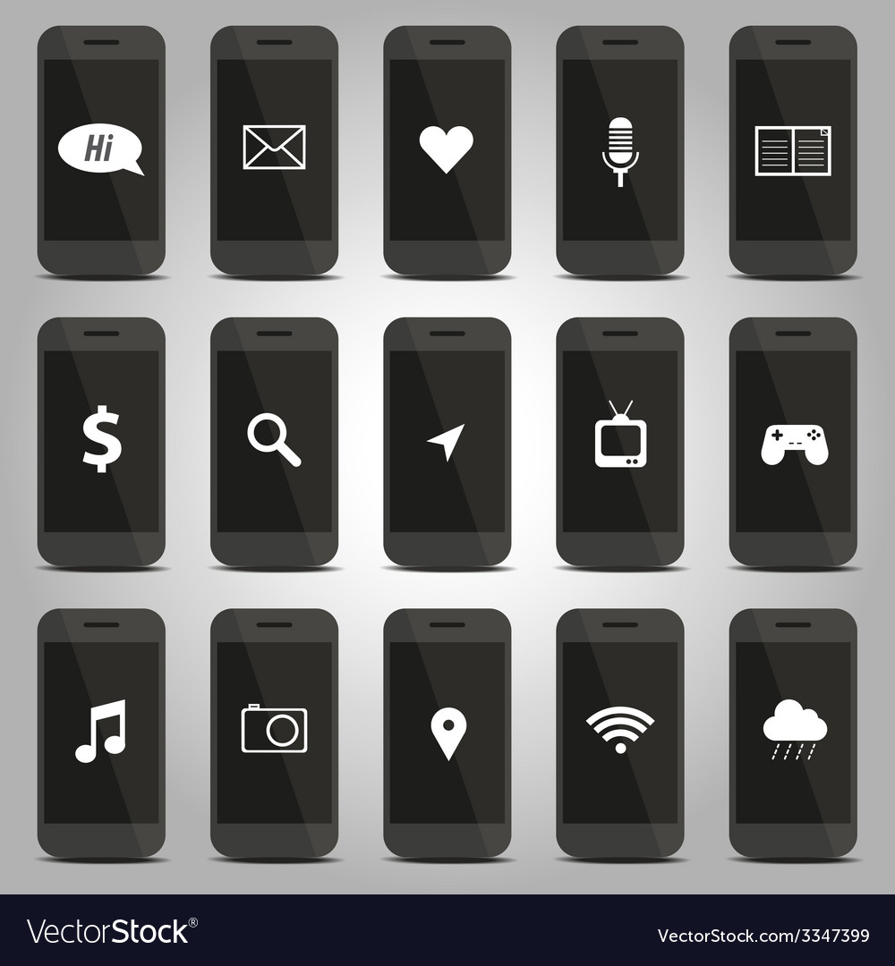 Icon function of mobile phone pattern