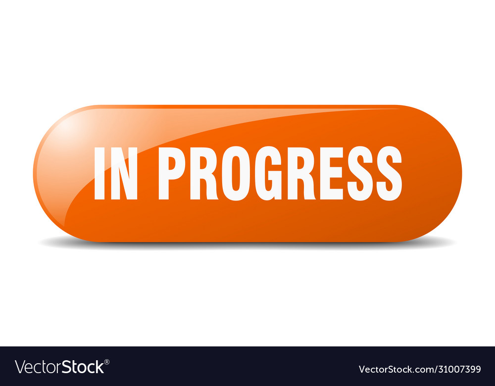 In progress button sign key push