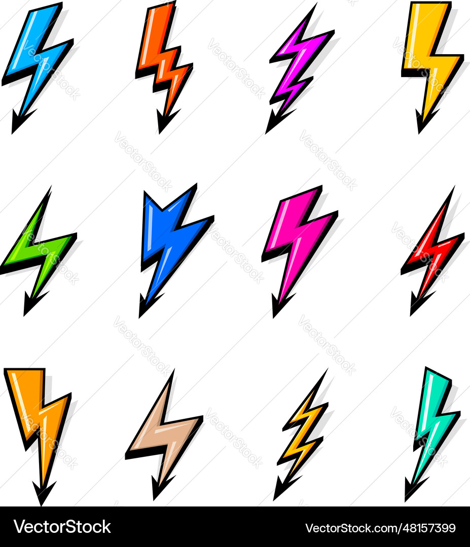 Lightning icon Royalty Free Vector Image - VectorStock