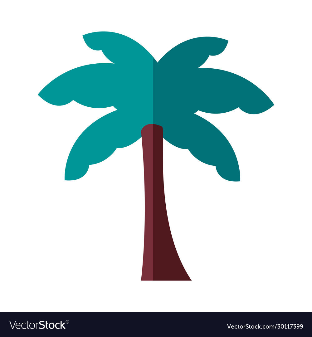 Palm Baum Pflanze Wald flache Stil Ikone