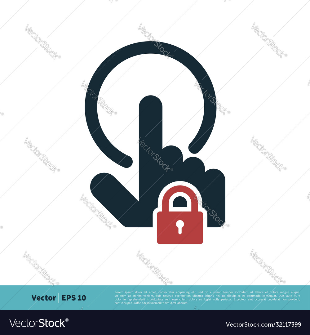Pointer secure icon logo template design eps 10