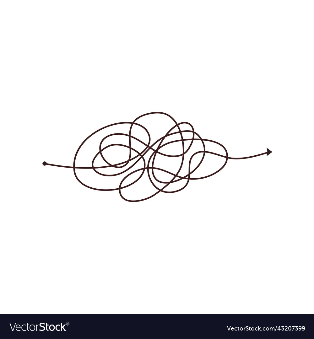 Simple line and complex easy way scribble doodle vector image Simple line and complex easy way scribble doodle