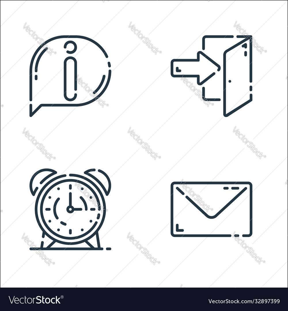 User interface line icons linear set quality Vector Image User interface line icons linear set quality
