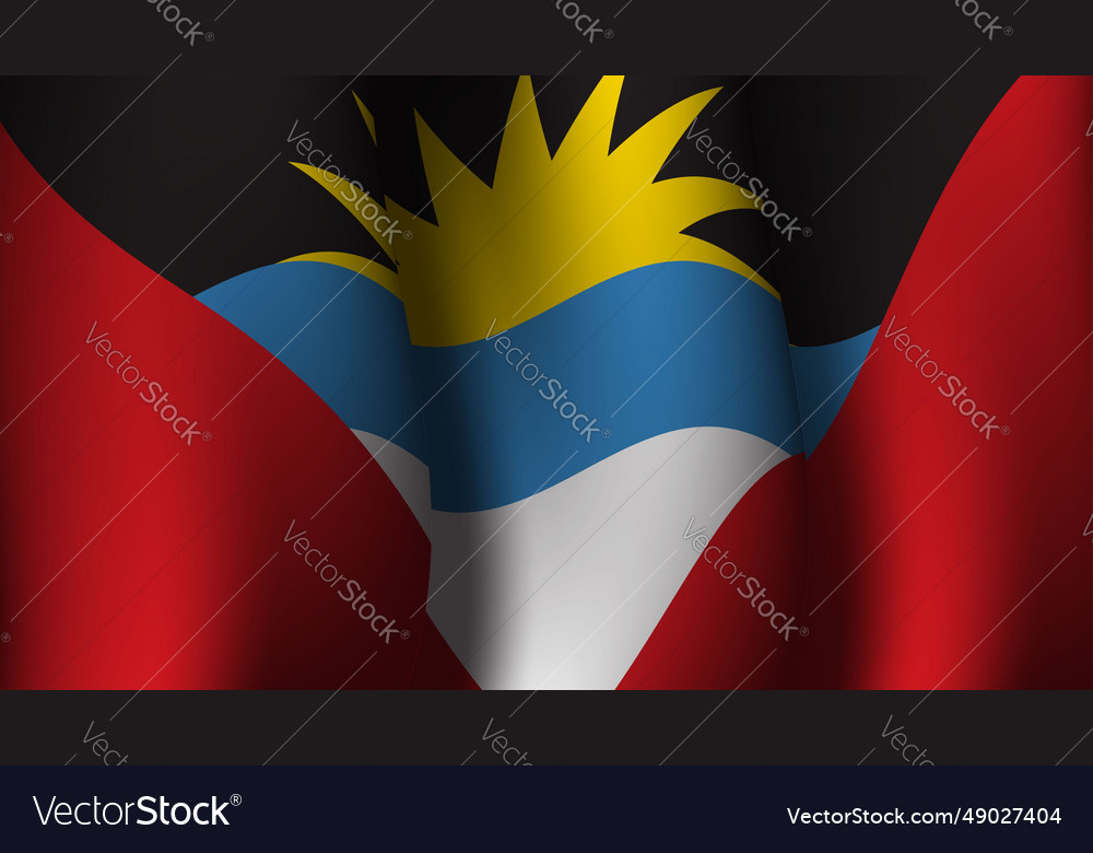 Antigua and barbuda waving flag background design