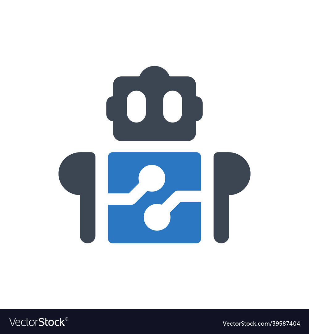 Artificial intelligence robot icon