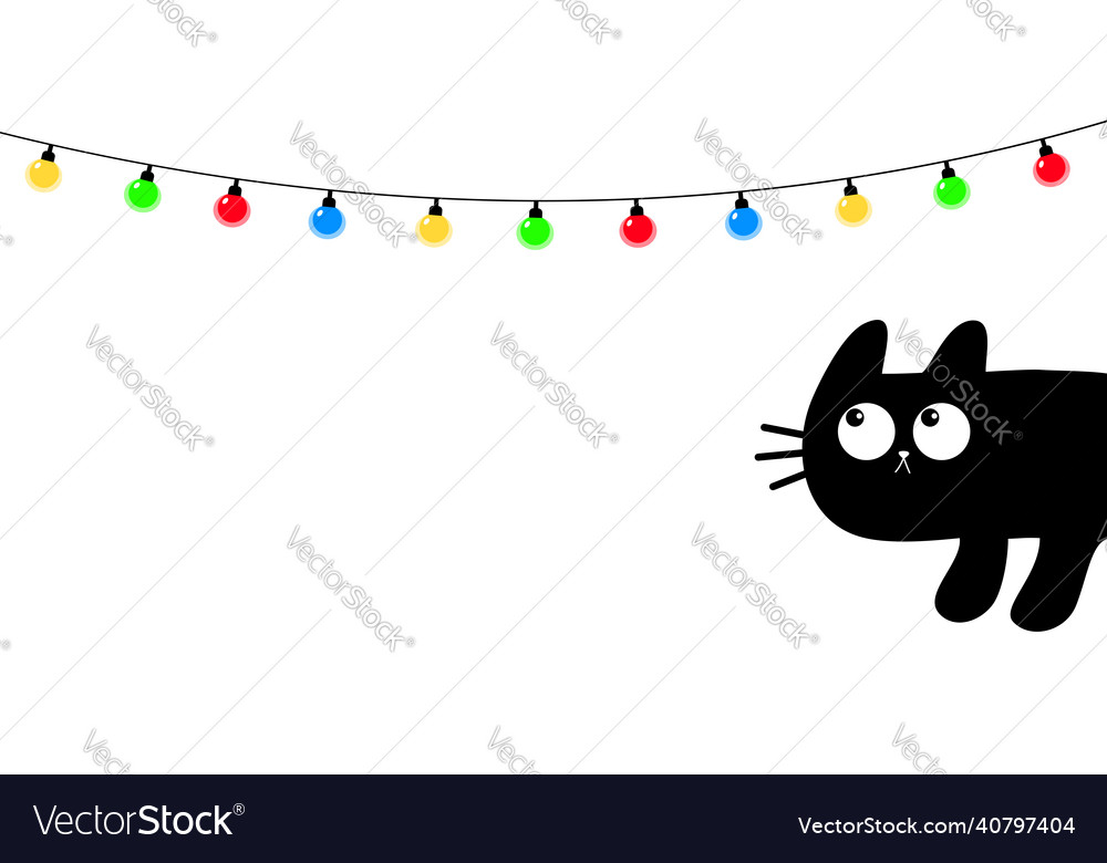 Cat kitten peeking around the corner christmas