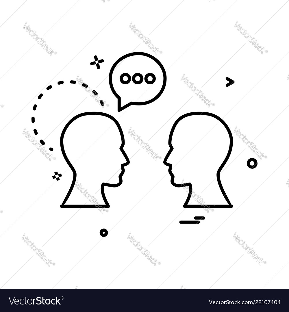 Chat talking men icon design Royalty Free Vector Image