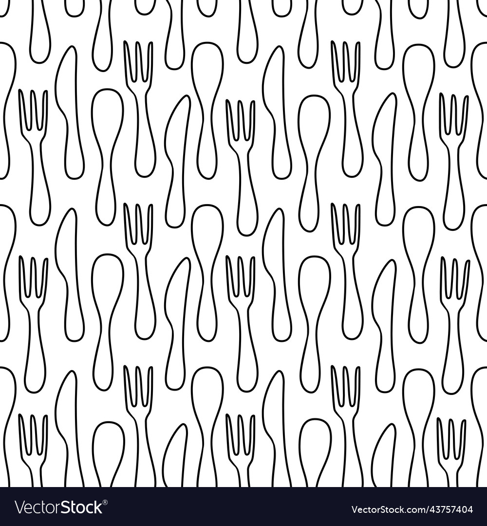Hand drawn seamless pattern background with table