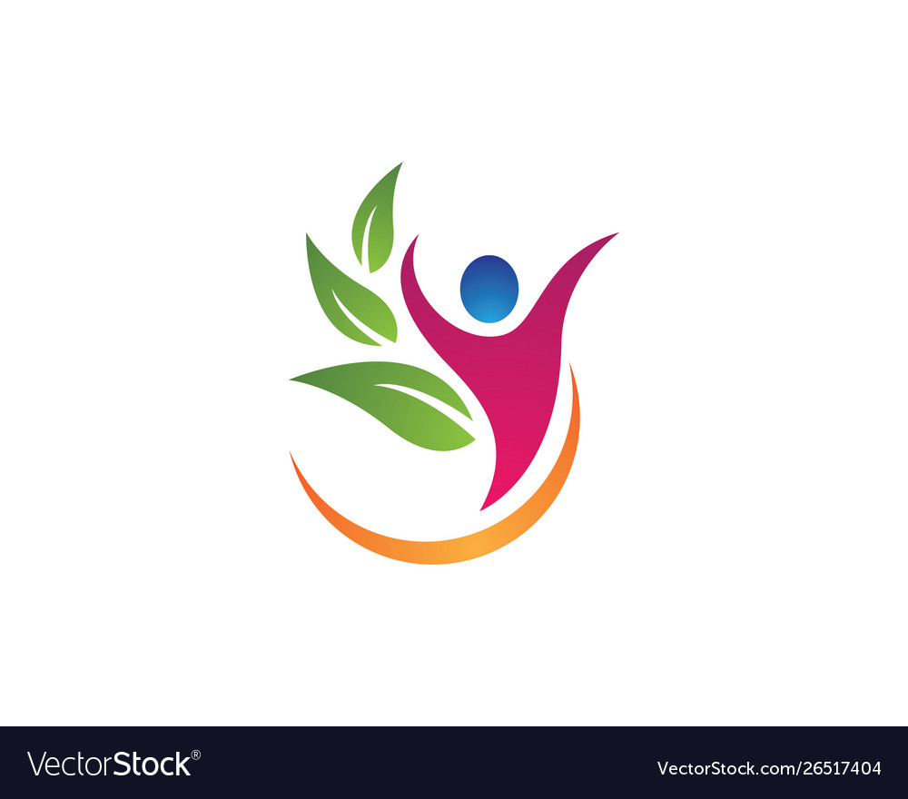 Human health symbol design Royalty Free Vector Image