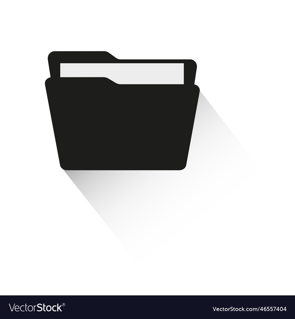 Icon folder document symbol computer technology vector image Icon folder document symbol computer technology