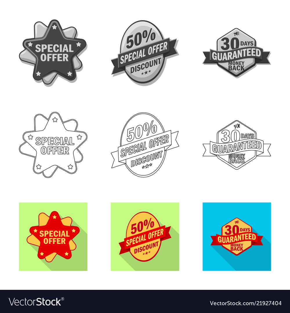 Isolated object of emblem and badge icon set