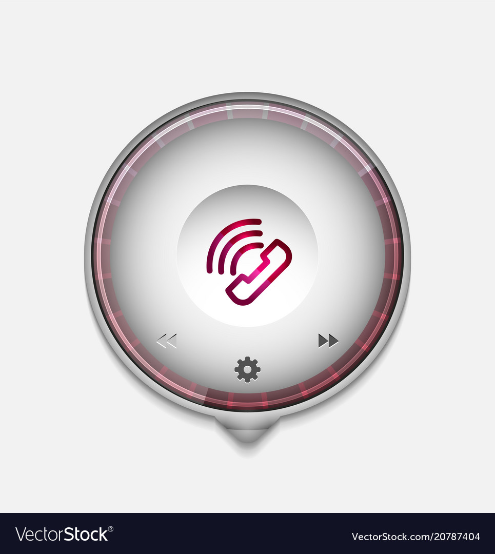 Phone support web button vector image Phone support web button