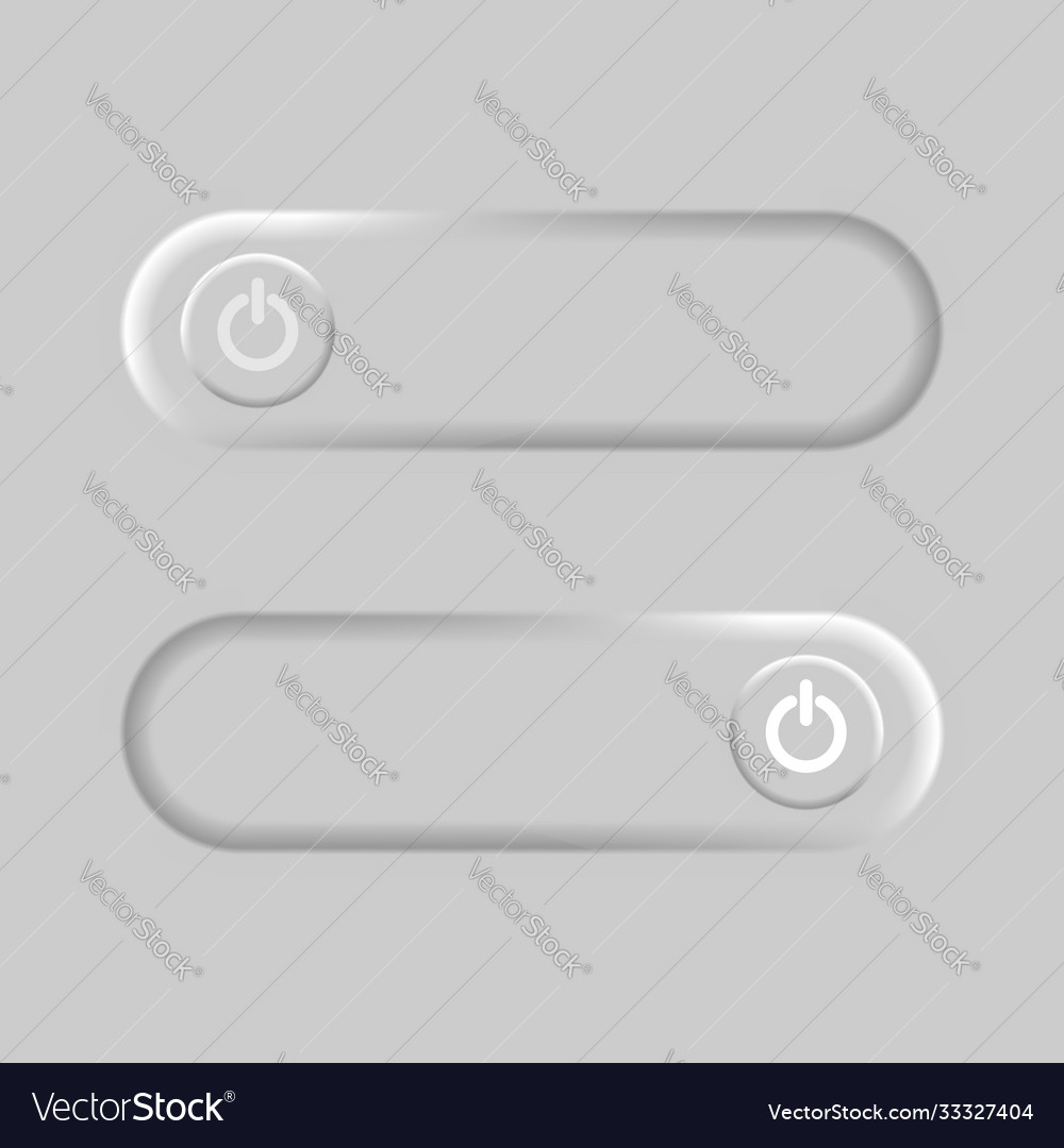 Power button on grey background neumorphic