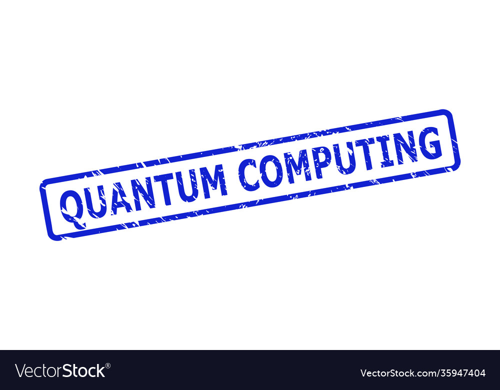 Quantum computing stamp with scratched surface