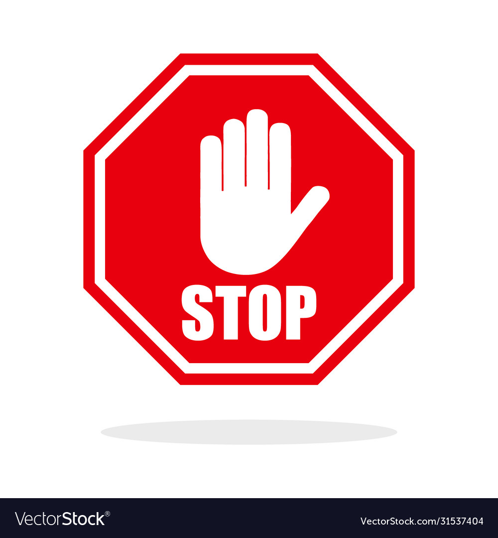 Stop Sign Hand Symbol