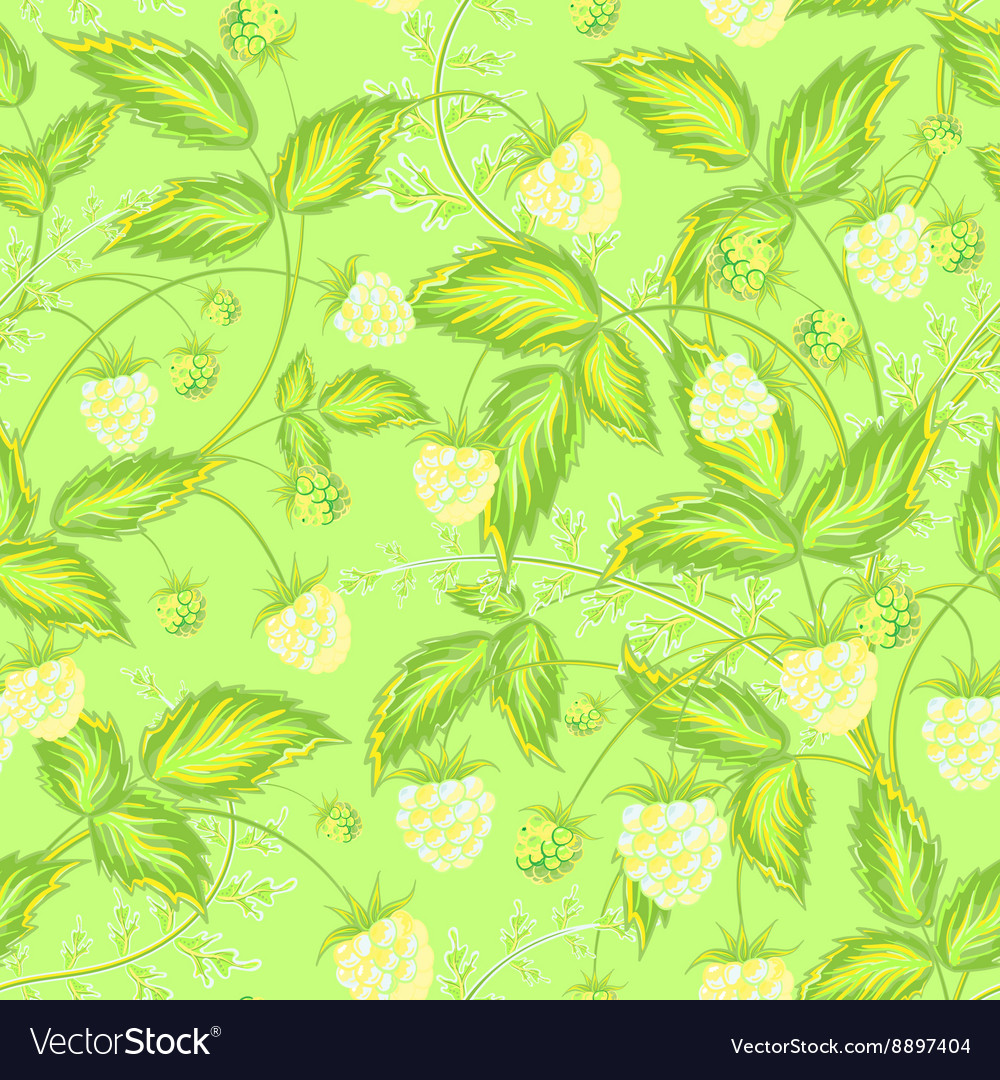 Seamless raspberry pattern cute hand drawing
