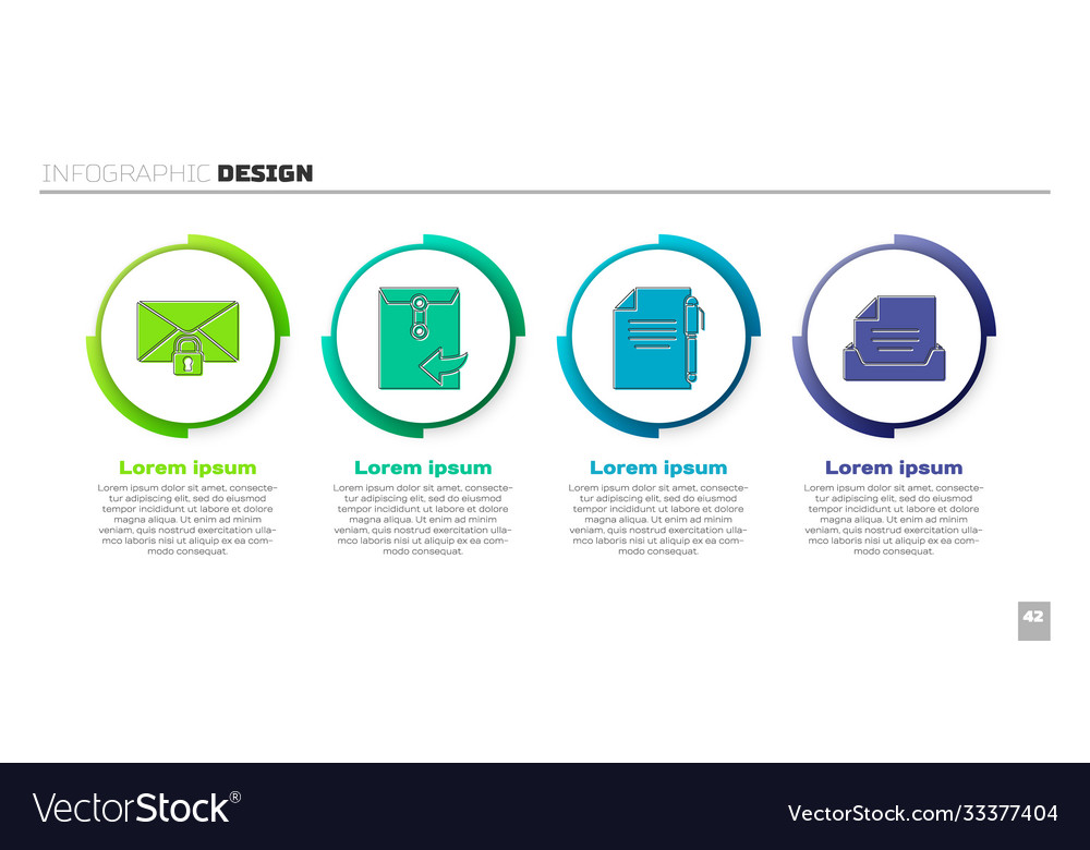 Set mail message lock password envelope document vector image Set mail message lock password envelope document