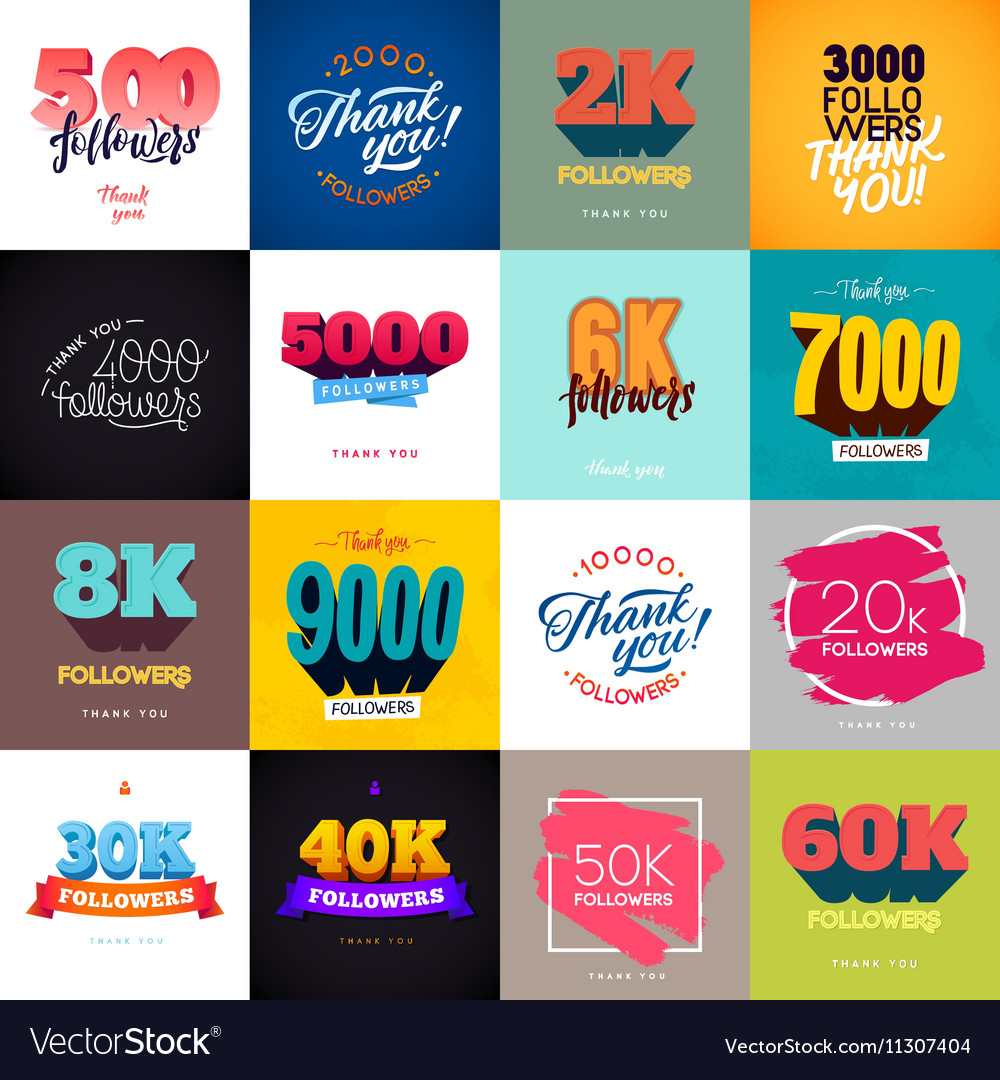Thanks design template set for network