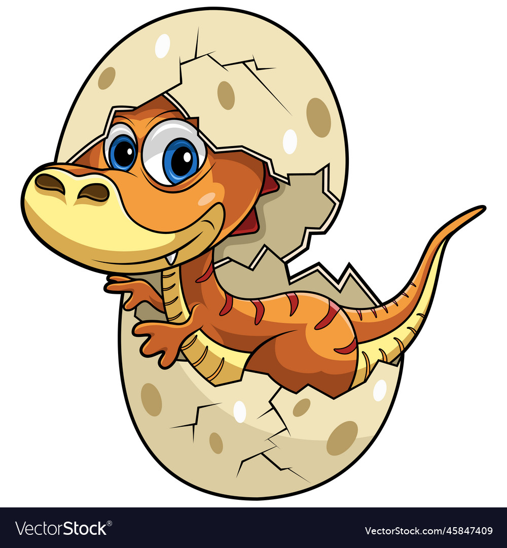 Free Vector  Pterosaur hatching from egg