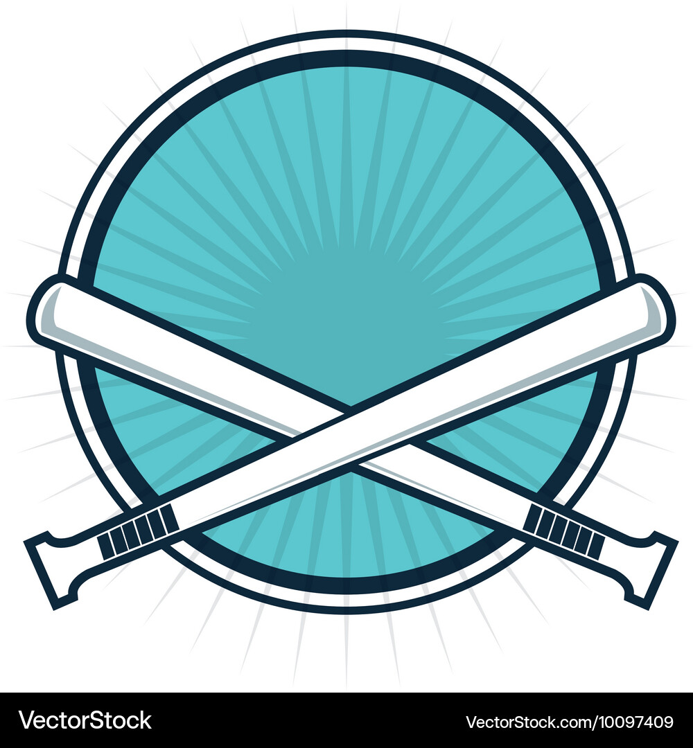 Baseball emblem icon Royalty Free Vector Image