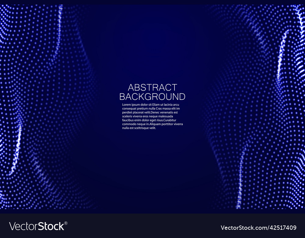 Beautiful wave shaped array of glowing dots Vector Image Beautiful wave shaped array of glowing dots