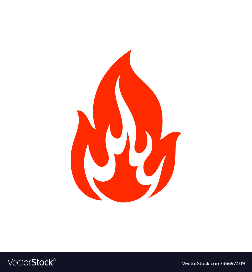 Campfire or bonfire icon burning fire flame Vector Image