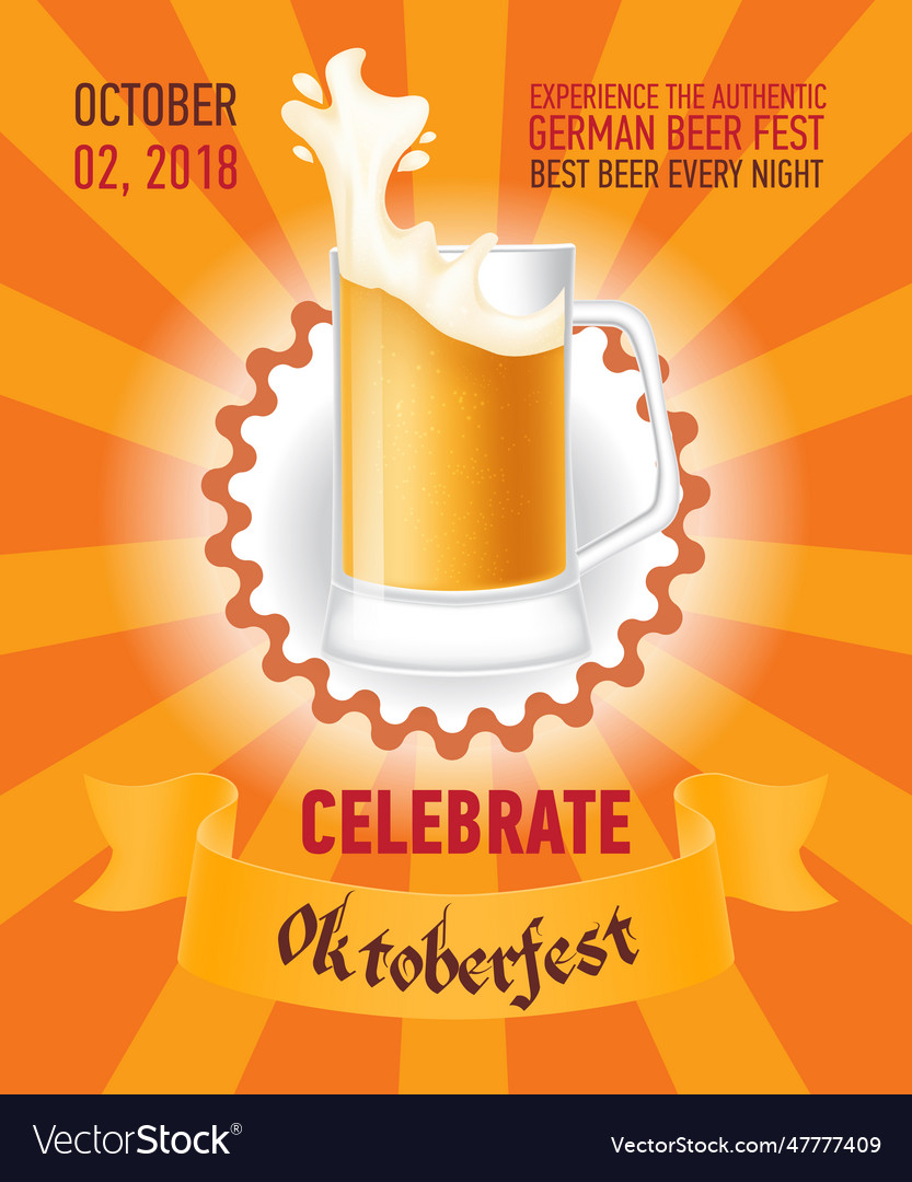 Celebrate oktoberfest orange poster design