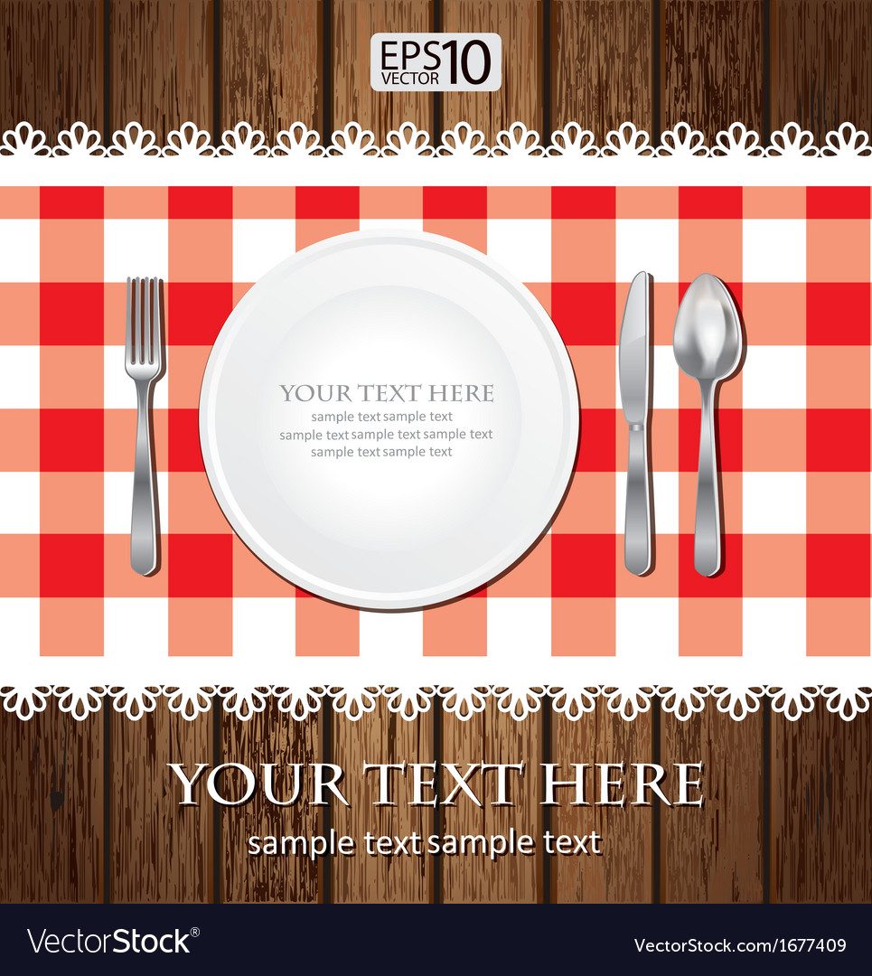 Empty dinner plate Royalty Free Vector Image - VectorStock