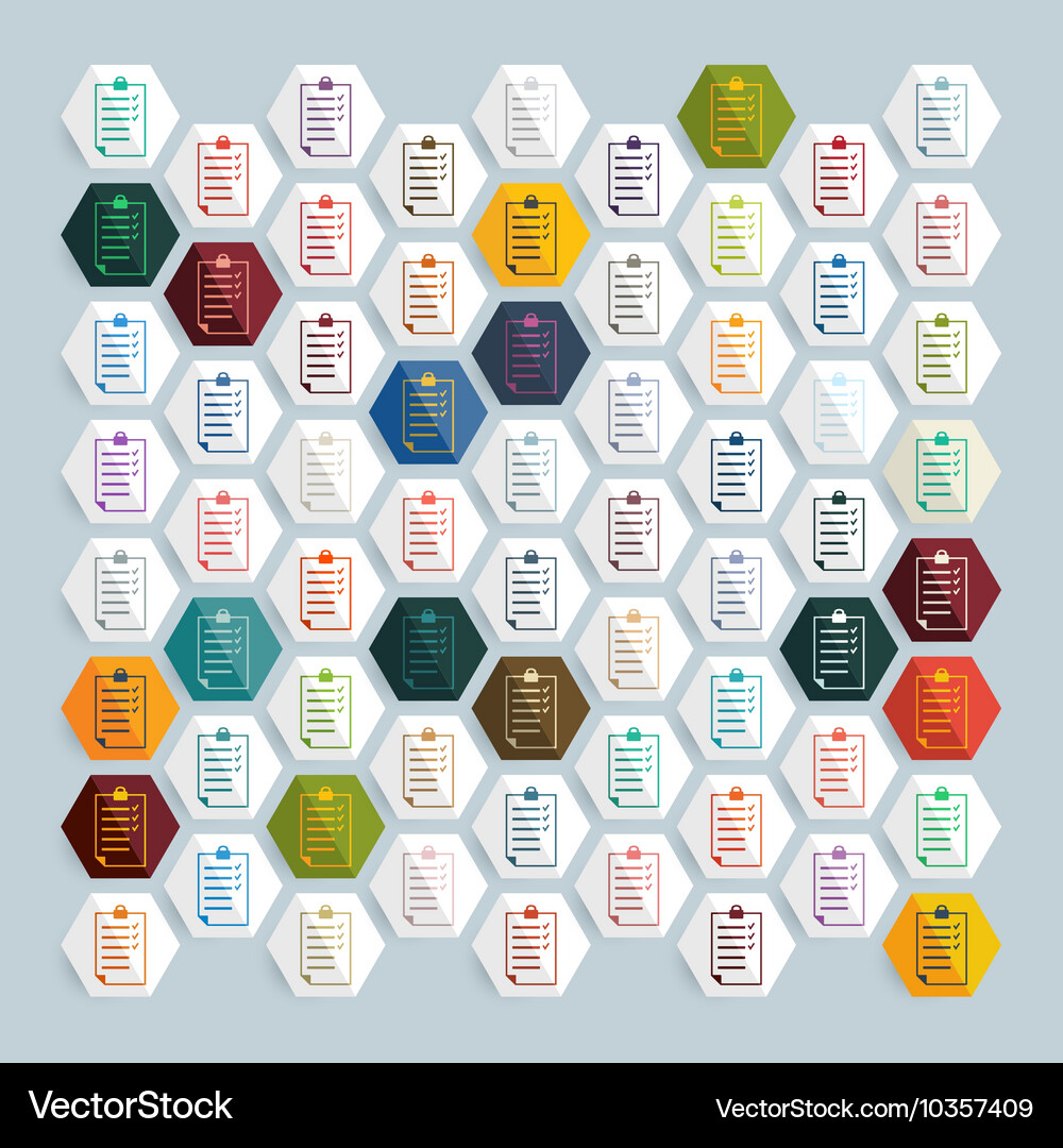 Flat design list Royalty Free Vector Image - VectorStock
