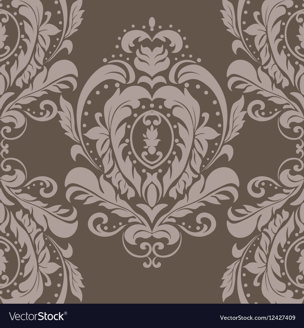 Floral damask ornament pattern