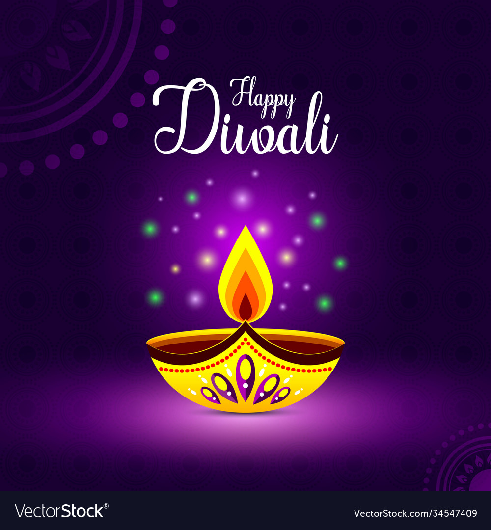 Happy diwali festival background Royalty Free Vector Image