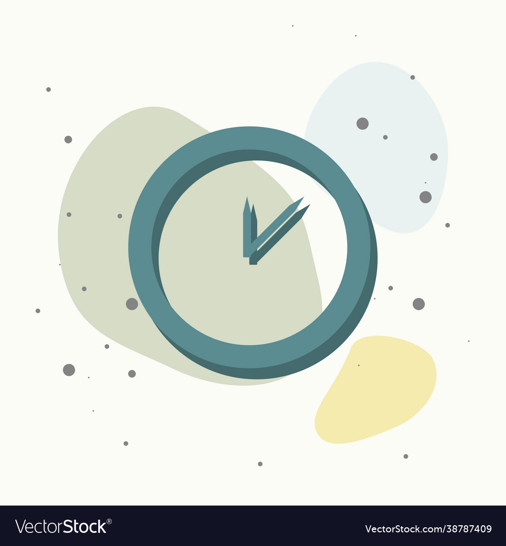 Image a clock on multicolored background