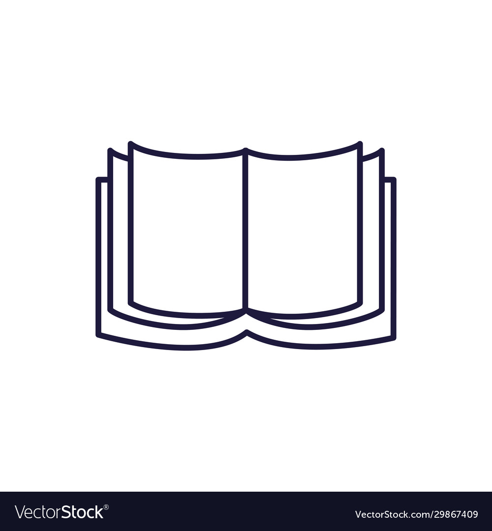 Isolated open book line style icon design