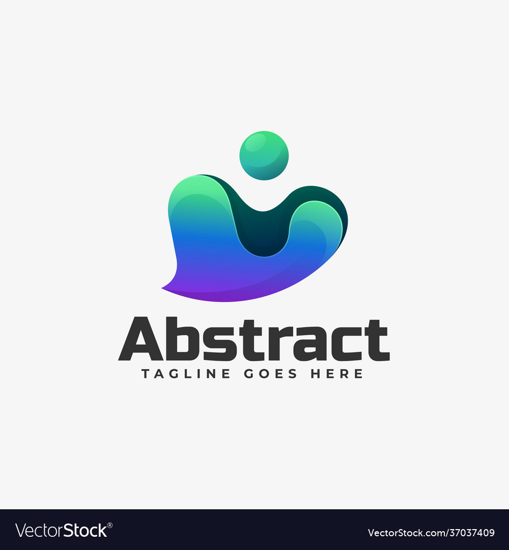 Logo abstract gradient colorful style Royalty Free Vector