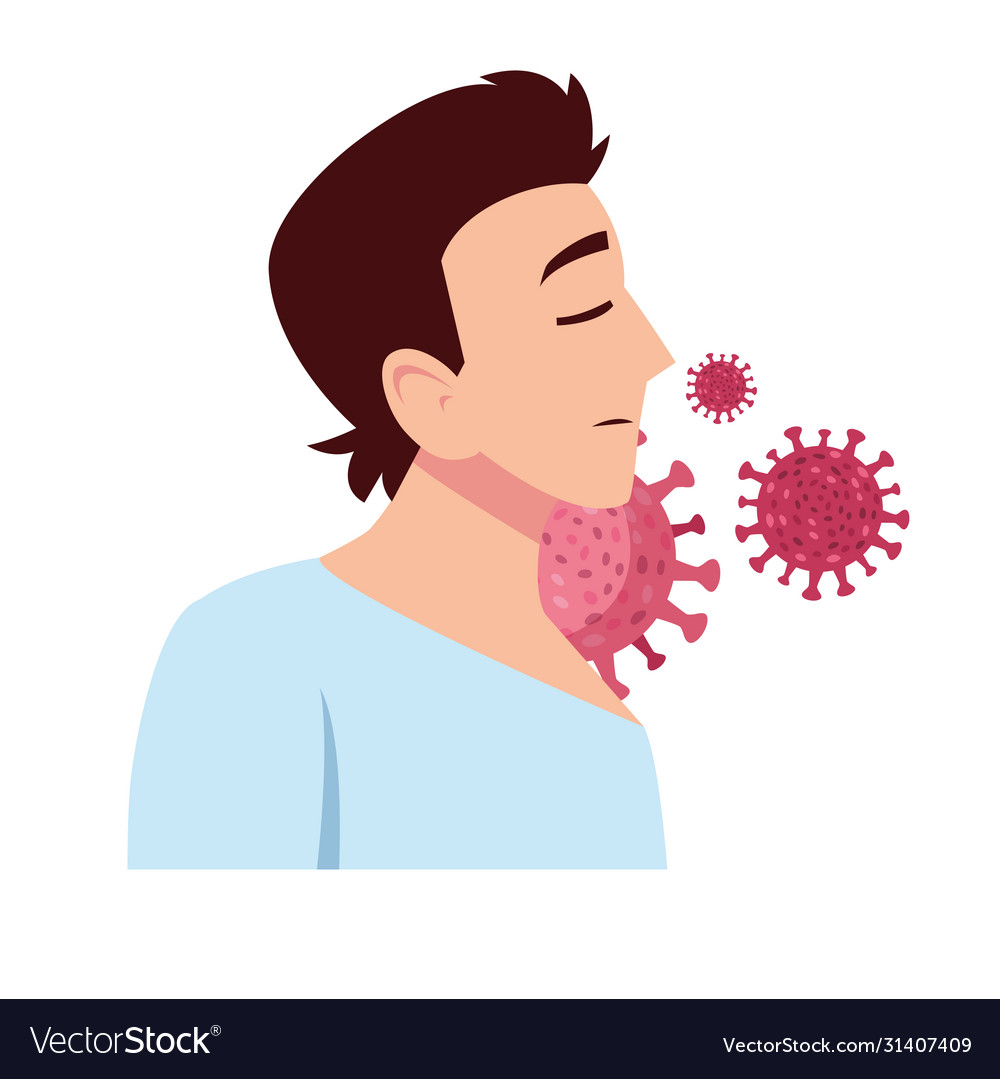 Man feeling sick design Royalty Free Vector Image