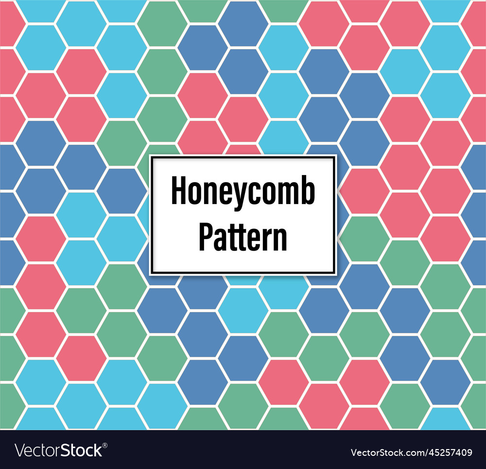 Multicolored seamless honeycomb pattern background