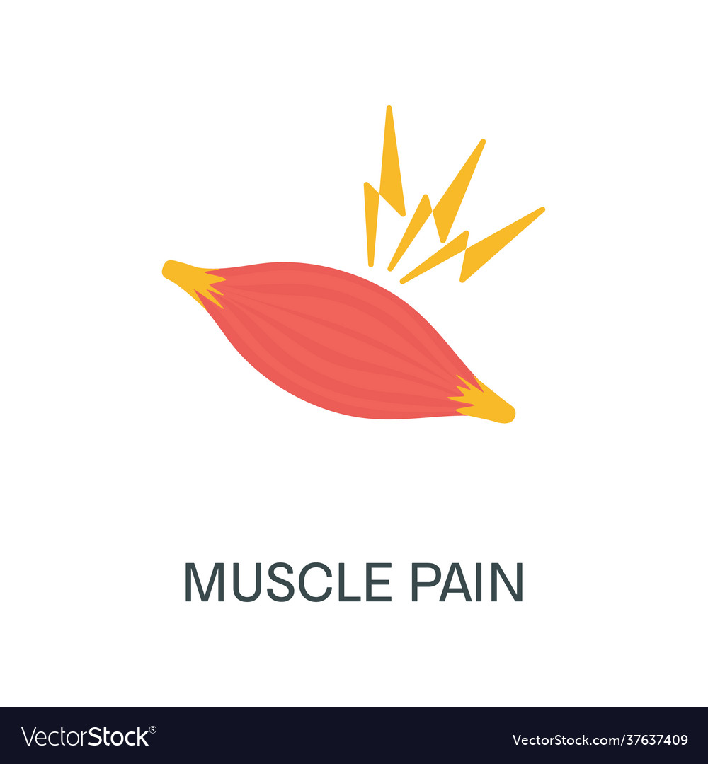 Muscle pain medical icon on white background