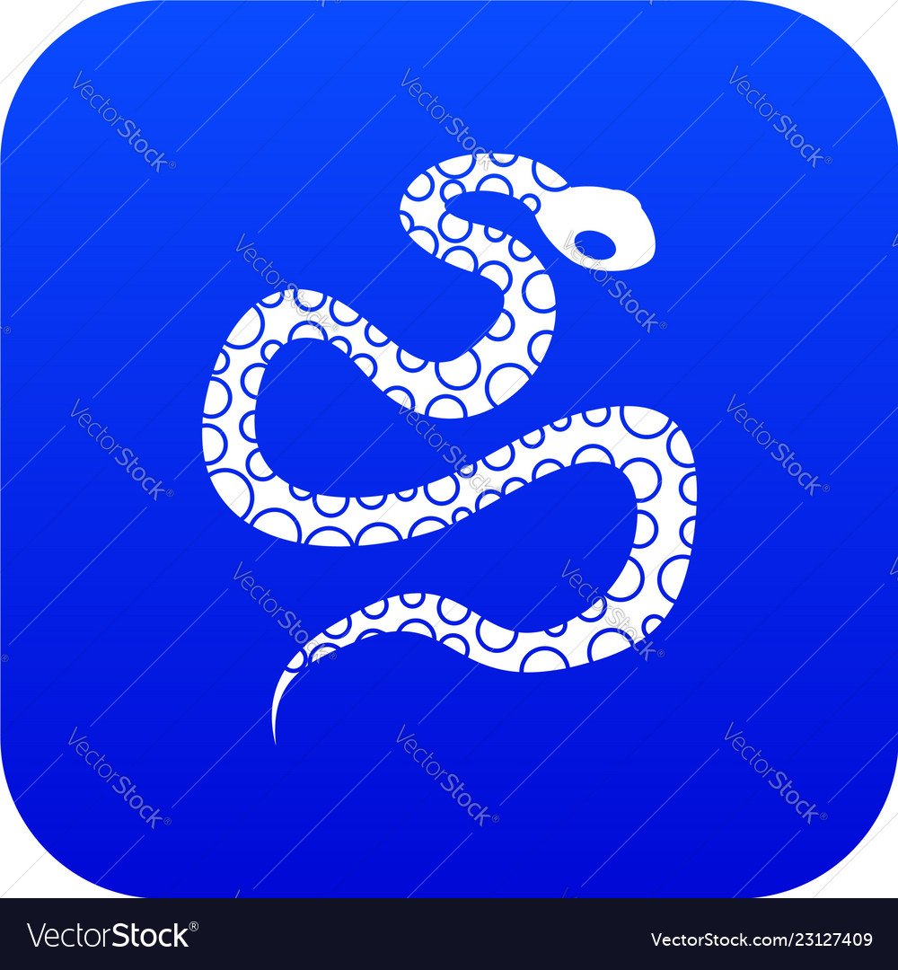 Python snake icon digital blue Royalty Free Vector Image