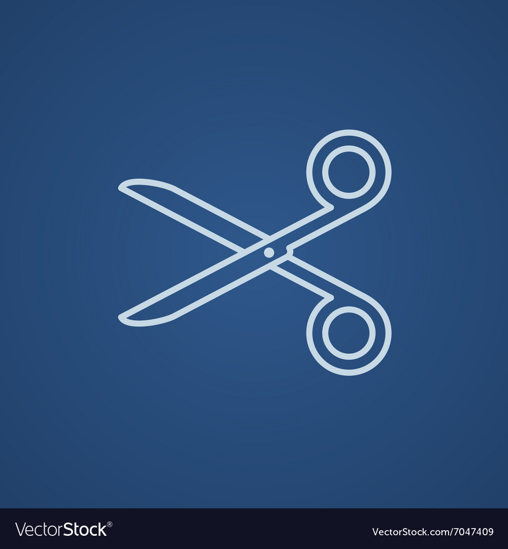 Scissors line icon