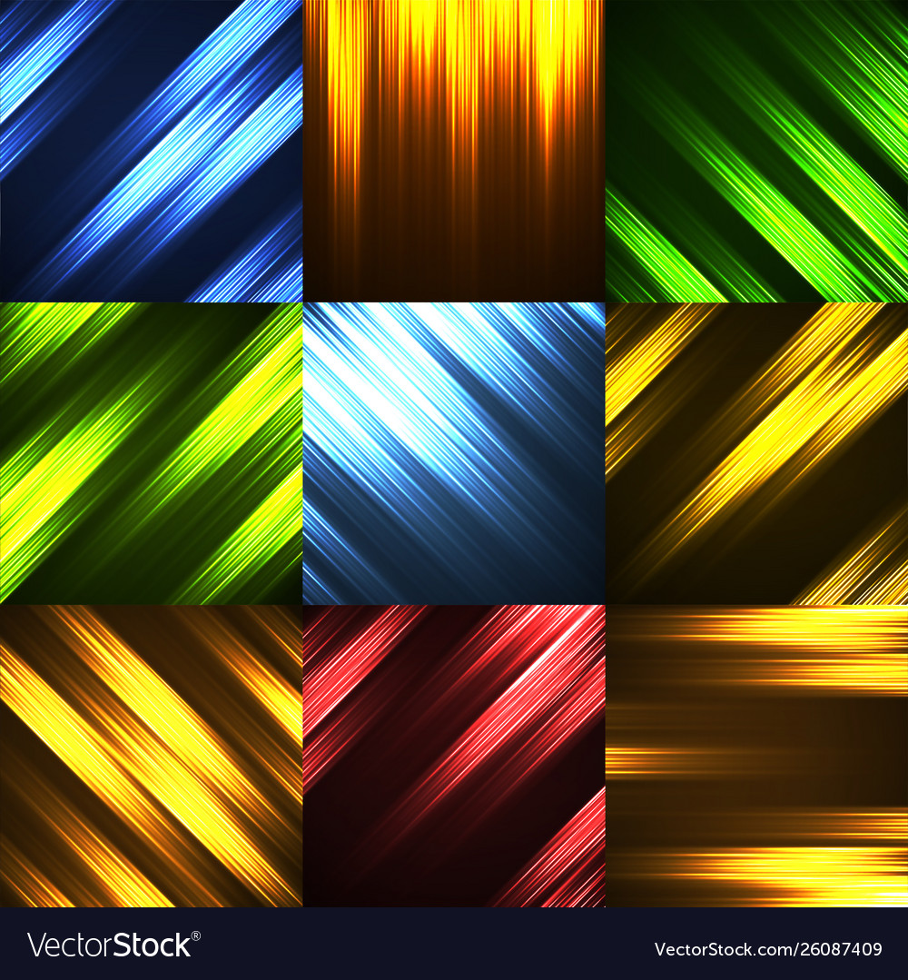 Set abstract background with glowing lines