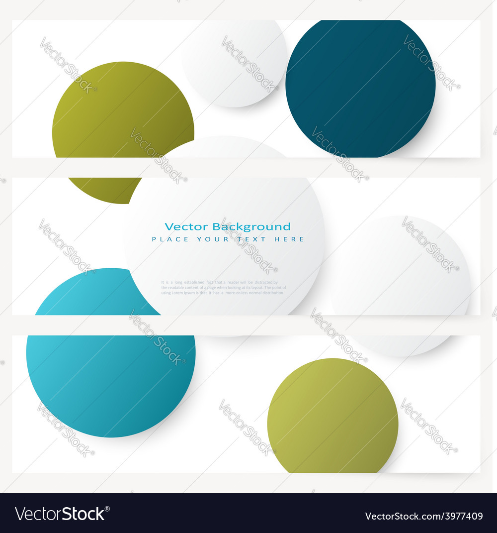 Set Of Abstract Template Banner Royalty Free Vector Image