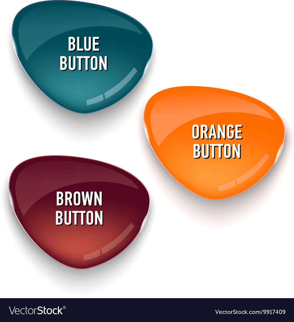 Set of colored glass buttons for web interface
