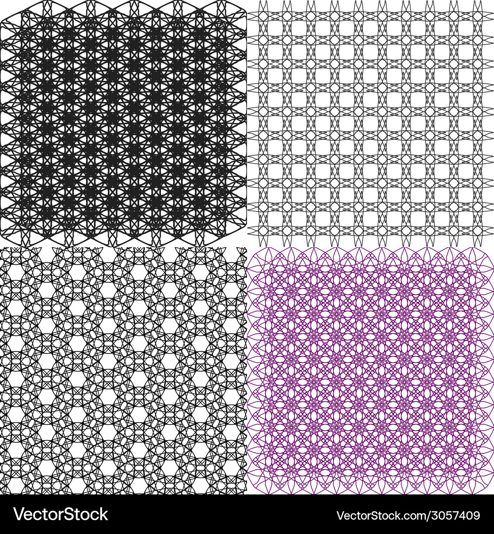 Set of pattern modern stylish texture repeating Vector Image