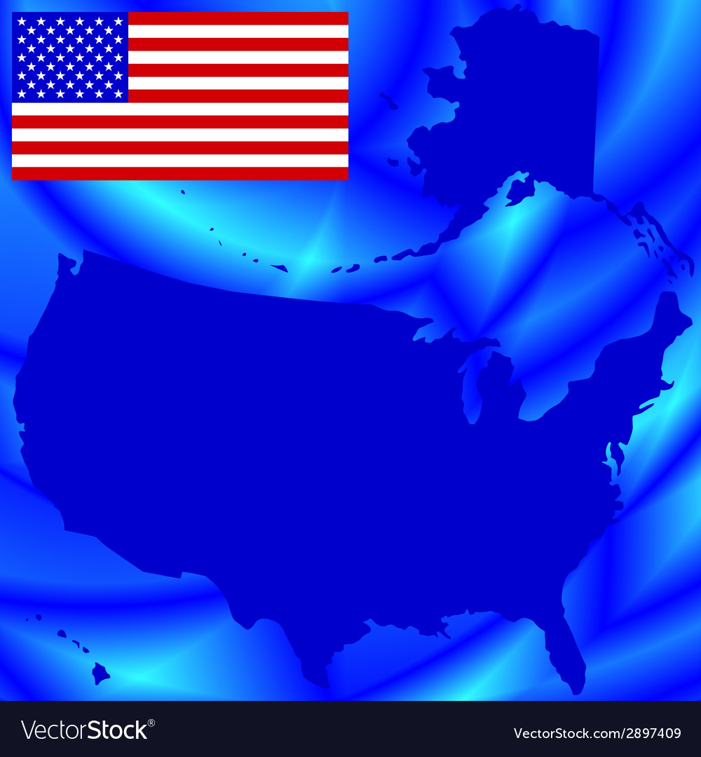 Usa map on abstract background