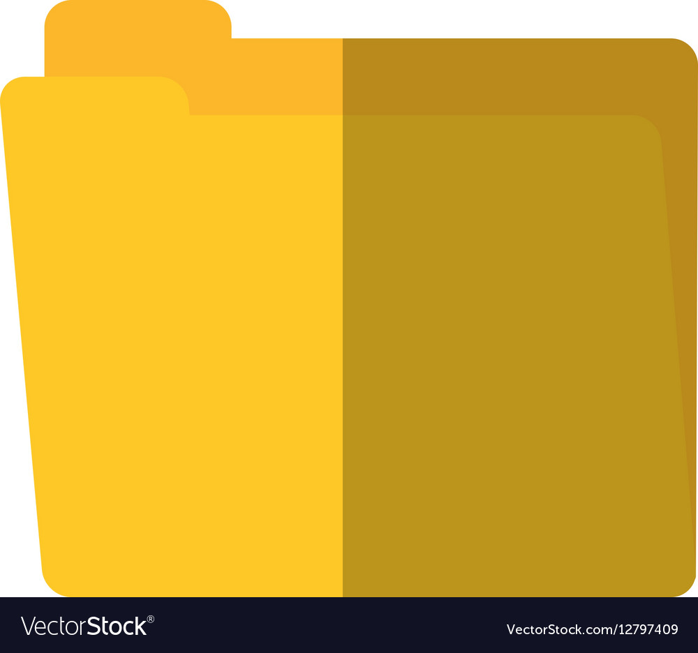 Yellow folder file document shadow