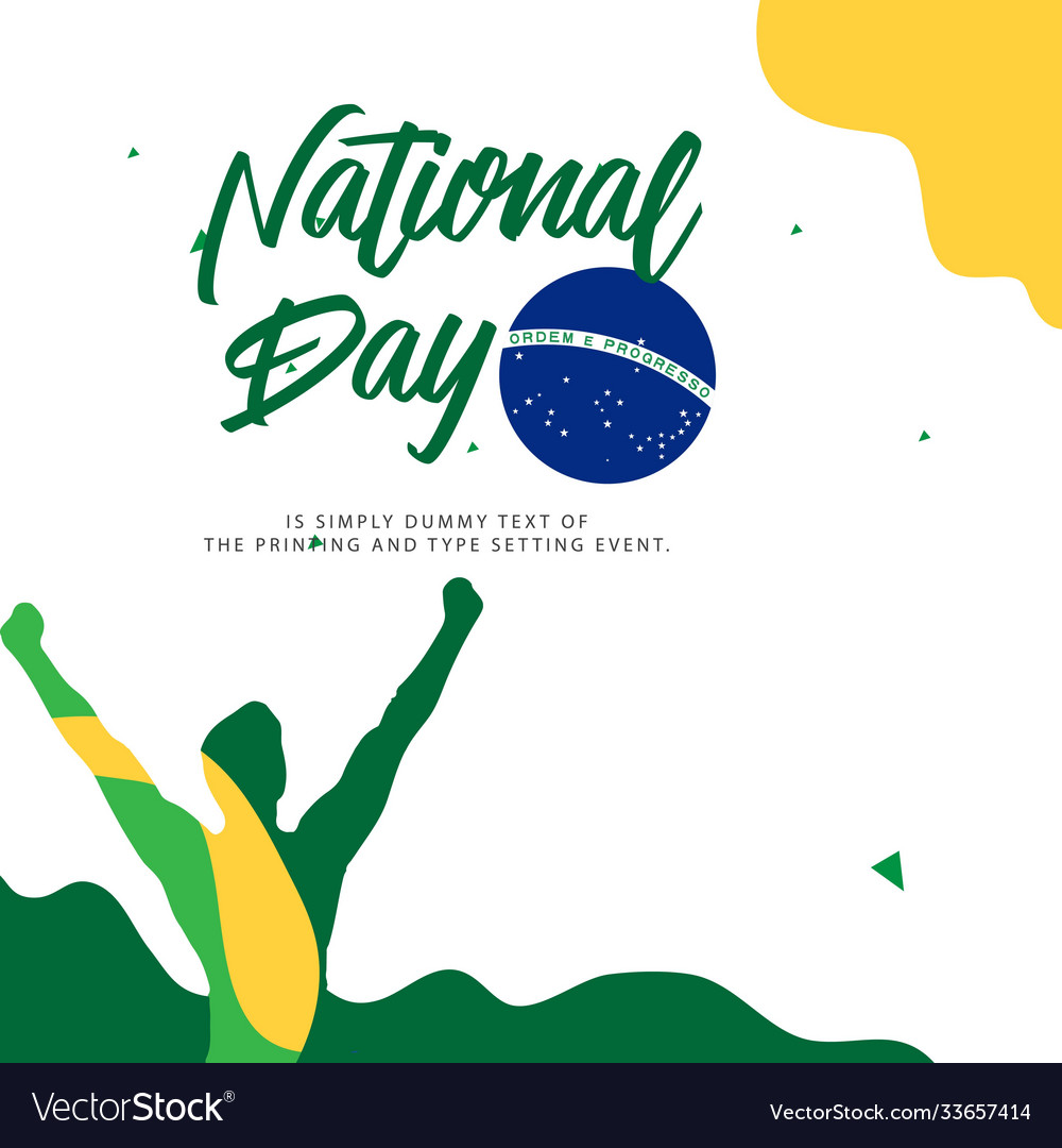 Brazil national day template design